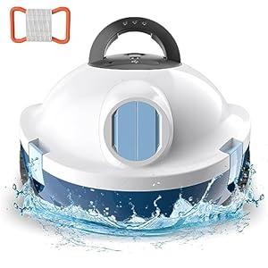 INSE Y10 Cordless Robotic Pool Cleaner, Automatic Pool Vacuum, 90 Mins Runtime, Self-Parking, Powerful & Lightweight, IPX8 Waterproof, Ideal for Flat Above/ In-Ground Pool up to 1100 Sq.Ft