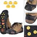 Aliglow Ice Snow Grips Over Shoe/Boot Traction Cleat Spikes Anti Slip Footwear (Small (3-5MEN/ 5-7WOMEN))