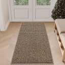 BEQHAUSE Dirt Trapper Door Mat 24" x 60", Non-Slip Washable Doormats Entrance Mat, Dirt Resistant and Absorbent Welcome Mat, Low Profile Floor Mats for Front Back Door and Entryway, Beige