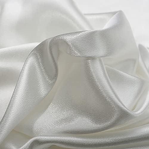 Yiemoge Satin Photography Background Silk, Glossy Fabric Cloth Backdrops for Goods, Crafts, Jewelry, Cosmetics, Food Photoshoot and Flat Lay (White, 3.3×2.5ft/100×75cm)