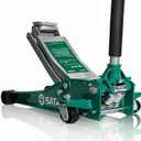 SATA 3-Ton (6,600 lb) Heavy-Duty Steel Floor Jack Ultra-Low Profile Design (2-11/16 Height) with Dual-Piston Quick Lift Pump, Tested for 1.5X Overload for Ultimate Safety