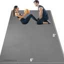 Large Exercise Mat 8'x5'|12'x6' Workout Mat for Home Gym Mats Exercise Heavy Duty Gym Flooring Fitness Mat Large Yoga Mat Cardio Mat for Weightlifting, Jump Rope, MMA, Shoe-Friendly