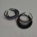 Syhood 8 Pieces Rhinestone Teeth Comb Headbands, Non-Slip Hair Band Hair Accessories for Women Girl, 2 Styles - Flower, Wave, Headband, Multicolor, Plastic