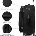 Travelpro Maxlite 5 Softside Expandable Luggage with 4 Spinner Wheels, Lightweight Suitcase, Men and Women, Black, Checked-Medium 25-Inch