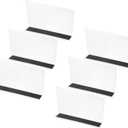 PATIKIL 12 Pack Shelf Dividers for Closet Organization, 7.9x1.57x4.7 Acrylic Magnetic Closets Separator Kitchen Cabinet Shelves Under Bed Blocker for Bedroom Kitchen Office, Clear