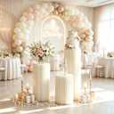 3 Pack Cylinder Display Stands, 15.75 23.62 31.50 inches
Foldable Cardboard Columns, Pedestal Stand for Wedding, Birthday Party, Baby Shower & Family Gathering Decoration