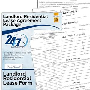 PlanNow Residential Lease Agreement Forms Rental Applications - Disclosure - Walkthrough Checklist - Attorney-Approved - State-Specific - Easy Instructions Protect Yourself &Tenant Live Legal Support