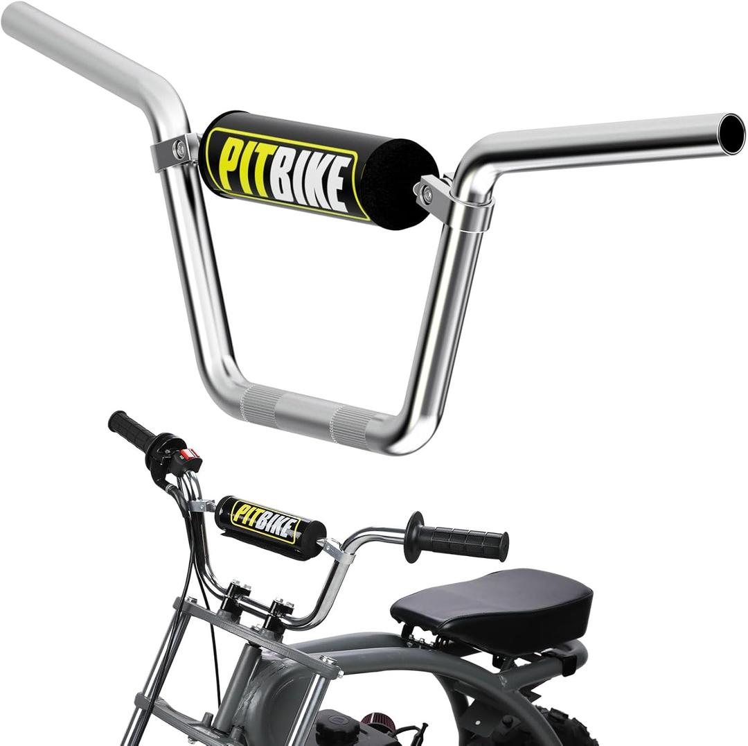 7/8 Minibike Handlebars, 8.5" Rise Crossbar Design Handlebar for 212