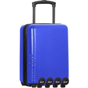 Take OFF Luggage 3.0 - Personal Item, 18x14x8 Inches, Underseat Suitcase with Removable Wheels, Hard Shell Luggage, Small Carry On Overnight Weekender, Airport & Travel Essentials, TSA Approved, Blue (18 inch - 3.0)