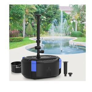 AquaMiracle Pond Filter with Pump Fountain Kits | 550GPH Pond Filter with Pond Pump & Fountain Kit | 3 Spray Patterns | Water Feature | Koi Pond Filters for Outdoor Ponds 350-500 Gal