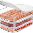 Refrigerator organizers and storage,deli Meat Container for Fridge,Stackable Food Storage Boxes with Lid for Cold Cuts,Bacon Lunch Meat Container for Refrigerator,3PCS,BPA Free (White)