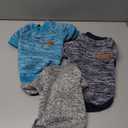 3 Pack Dog Sweaters for Small Dogs Girl Boy Winter Fleece Clothes Warm Soft Dog Sweatshirt Outfit for Dogs Cats Pet Apparel (Navy Blue+Grey+Light Blue, Medium)