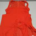 BORIFLORS Women's Sexy Ruched Bodycon Midi Dresses Elegant Sleeveless Backless Ruffle Hem Cocktail Party Tank Dress (Red, S)