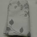 Beauoop Floral 100% Blackout Curtains 54 Inch Length 2 Panels for Bedroom Living Room Grey White Flower Patterned Room Darkening Thermal Insulated Soundproof Grommet Window Treatments Drapes, 52X54