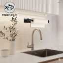 Paper Towel Holder Wall Mount - Self Adhesive No Drill or Drilling, SUS304 Stainless Steel - Kitchen, Bathroom, Sink, Pantry, Fridge(Black), 13.9*3.75