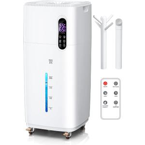26L/5.7Gal Humidifier Large Room 3000 ft, Supersized Cool Mist, 38H Quiet Humidifiers for Bedroom, 2000mL/h Mist Output, Touch/Remote Control, Humidifiers for Home, Whole House, Plant, White