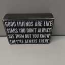 Primitives by Kathy 17423 Box Sign, Good Friends, Wood, 6" x 4"