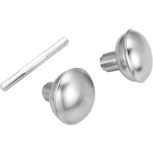 Satin Nickel Door Knob Set with Spindle, Antique Old Style Door Knobs Replacement Set for Mortise Lock Interior Doors, Brushed Nickel (1 Pack)