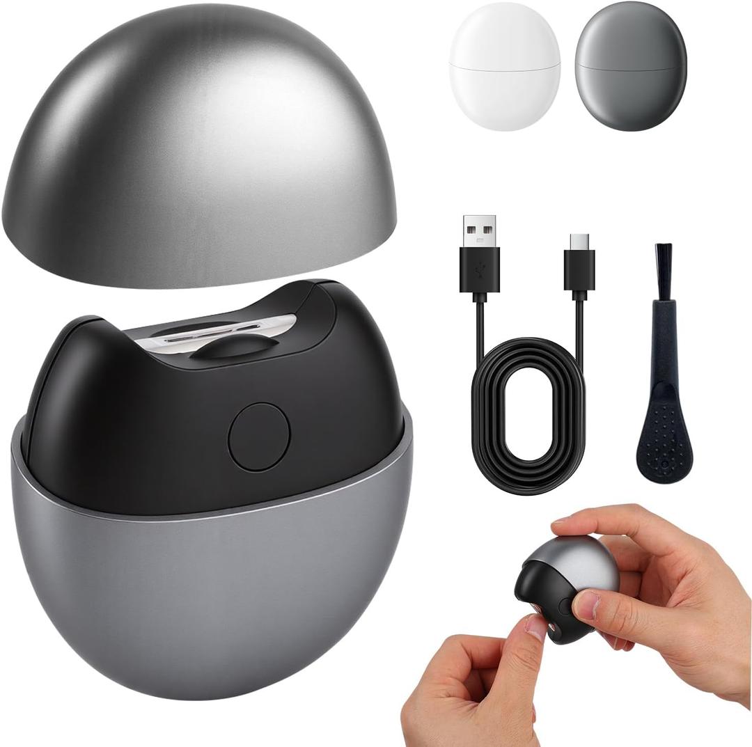 Electric Automatic Nail Clipper with Light, USB Rechargeable, 2 Speeds, Magnetic Cover, Safety Electric Fingernail Trimmer for Kids, Adult, Seniors, Caregivers (Grey)