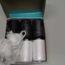 Black & White Sewing Thread - 6 Spools of Polyester Thread for Sewing Machine for Beginners, Hand Stitching & Quilting - 1000 Yards Per Spool