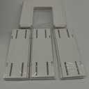 Adjustable Vertical File Sorter Sturdy Plastic Expandable Upright File Holder for Notebook Magazine Desktop Organizer Bookshelf Divider Office Home School, Assemble Easily Endlessly, White (6-Parts)