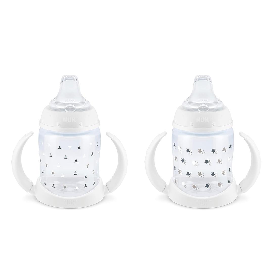 NUK Learner Cup, 6+ Months, Timeless Collection 5 Oz, Pack of 2 BPA Free, Spill Proof Sippy Cup
