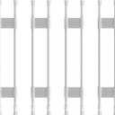 4 Sets Double RV Refrigerator Bars,RV Tension Rods with Adjustable Length 19.5-36.7'', Non-Slip RV Refrigerator Bars for Camper Refrigerator,Kitchen,Closet, Bookshelf,Cupboard-White
