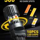 AUXITO Latest CANBUS 3157 Switchback LED Bulbs 3057 3457 4157 Dual Color Amber/White Anti Hyper Flash Built-in Resistor Error Free Turn Signal Lights and DRL/Parking Lights, Pack of 2