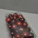 36-ct Christmas Balls Ornaments Set, 1.97-Inch Christmas Tree Balls with Hanging Strings, 6 Classic Finishes Shatterproof Plastic Decor for Xmas Holiday Wedding Party Home Indoor Decorations-Red