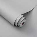 24"x393" Grey Grasscloth Peel and Stick Fabric Textured Contact Paper Removable Linen Wallpaper Vintage Matte Frosted Waterproof Sticky Wallpaper for Bedroom Bathroom Kitchen, Gray 