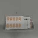 BTArtbox French Tip Press On Nails - White Press On Nails Almond, Short Fake Nails with Nail Glue, Fit Perfectly & Natural Reusable Stick on Nails in 16 Sizes, Mermaid