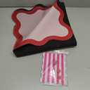 32.4in Scalloped Mahjong Mat，Anti Slip Noise Reduction Mahjong Accessorie Mahjong Table Mat，Majiong Mat For Travel，Comes With 4 Dice And 1 Mahjong Mat Storage Bag,4 Mahjong Shuffle Cards (Red)