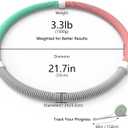Weighted Soft Spring Fitness Hoop for Adults 3.3lb Foldable Exercise Hoop, Waist-Friendly Design, Portable Slimming Exercise Equipment for Home and Travel- While Supplies Last