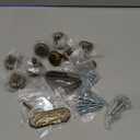 8 Pack Vintage Antique Brass Cabinet Knobs with Backplate, Drawer Pulls for Kitchen, Dresser Cabinet Hardware for Bedroom, 1-1/4 Inches Diameter Handles