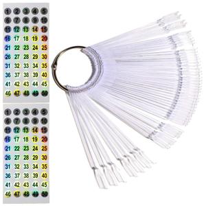 Nail Swatch Sticks with Ring for Nail Color Display Nail Art Supplies Nail Practice Samples (50pcs, transparent) (50 Count (Pack of 1))