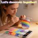 Multicolor High-Gloss Resin Flatback Rhinestones (3mm) with 3Pcs B7000 Jewelry Glue - DIY Bedazzling Kit for Diamond Art, Nail Art & Crafts (32000)