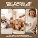3 in 1 Pet Brush Set for Cats & Dogs - Self Cleaning Deshedding Brush & Slicker,Hair Remover Tool for Indoor Cats Long/Short Hair Pets