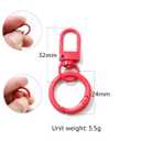 10pcs Snap Lobster Claw Clasp with Spring Buckle Ring Key Keychain Swivel Lanyard Clip Hooks DIY Jewelry Making Accessories for Bag Toy (yellow-10pcs)
