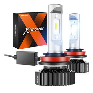 SEALIGHT H11/H8/H9/H16 LED Bulbs, 30,000LM 600% Super Brighter H11 Halogen Replacement Bulbs, 6000K Xenon White H11 H8 H9 Headlight Blubs, Plug and Play, Pack of 2