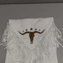 Boho Cow Skull Shirt Women Cowgirl t Shirt Vintage Western Rodeo Graphic Tee Short Sleeve Bull Skull Casual Top M