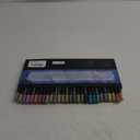 28 Metallic Colors Acrylic Paint Markers, Dual Tip Acrylic Paint Pens for Rock Painting, Black Paper, Wood, Canvas, Stone, Glass, Ceramic, DIY Crafts Making Art Supplies (Brush Tip and Round Tip)