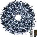 50FT 1000 LED Christmas Cluster Lights, Firecracker String Lights with Remote & 8 Modes & Timer, Waterproof Fairy Twinkle Light Plug in for Indoor Outdoor Party Garden Xmas Tree Decoration, Cool White