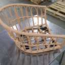 Pamapic 5-Pieces Patio Dining Set with Wood Table Top, All-Weather PE Rattan Patio Furniture Set, Outdoor Dining Furniture with Removable Cushion Chairs & Round Table for Garden Lawn Patio,Cream