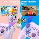 Bluetooth Controller for Switch/Mac/PC/Steam/Mobile Phone/iOS/Android//TV/iPad/Table/Apple Arcade MFi Games, switch pro controller wireless with Adjustable Dual Motion,Turbo,Macros,6-Axis,Wake Up for Black Myth: Wukong (Black) (Purple) (Purple)