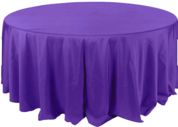 Polyester 132" Round Tablecloth Purple - Seamless Chic Table Cover
