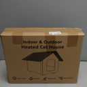 Heated Cat Houses for Outdoor Cats - Elevated Weatherproof Insulated Heated Outdoor Cat House for Winter - Feral Cat Shelter for Outside Cats - Outdoor Heated Cat House (Green)