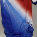 GK Girls Stars & Stripes Patriotic Gymnastics Dance Leotard (AM (Juniors 5-7))