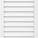 Ekena Millwork GVPVE16X2402SN Vertical Surface Mount Gable Vent: w/ 2" 1-1/2"H Brickmould Frame, 16"W x 24"H, PVC