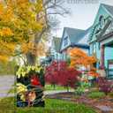 2 x Fall Garden Flag Cardinal Birds 12x18 Inch Double Sided, Autumn Leaves Decorative Yard Flags for Anniversary Yard Outside Holiday Seasonal Decoration