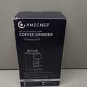 AMZCHEF Coffee Grinder, Coffee Bean Grinder for Home Use with Precise Grinding, LED Control Panel, Detachable Funnel Stand, Anti-static Design, 48 Grind Settings, Silver